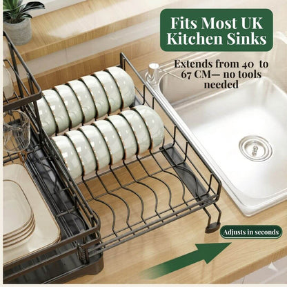The Worktop Drainer™ | Adjustable Over-Sink Dish Rack