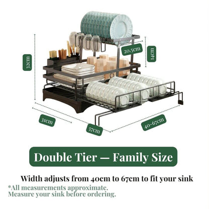 The Worktop Drainer™ | Adjustable Over-Sink Dish Rack