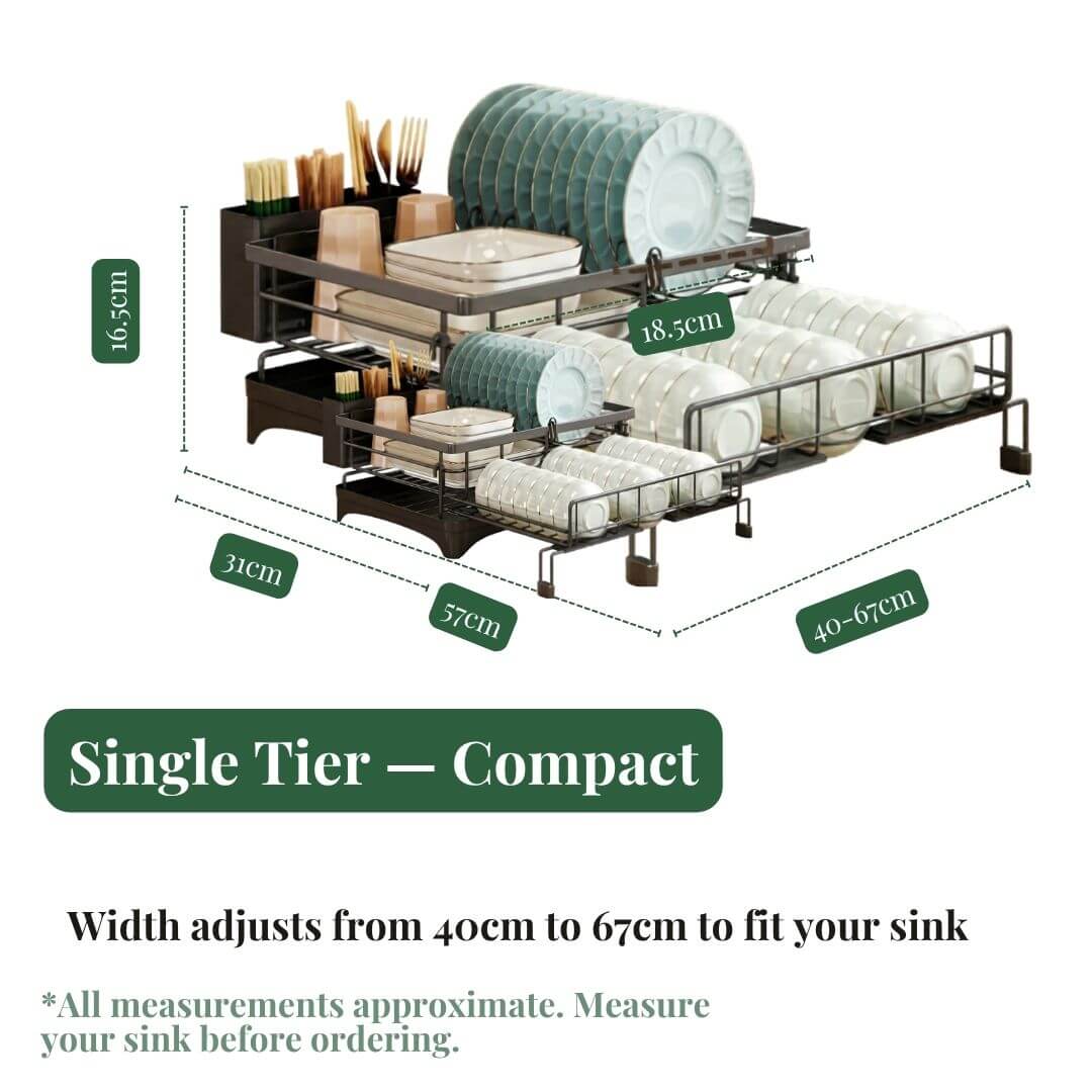 The Worktop Drainer™ | Adjustable Over-Sink Dish Rack